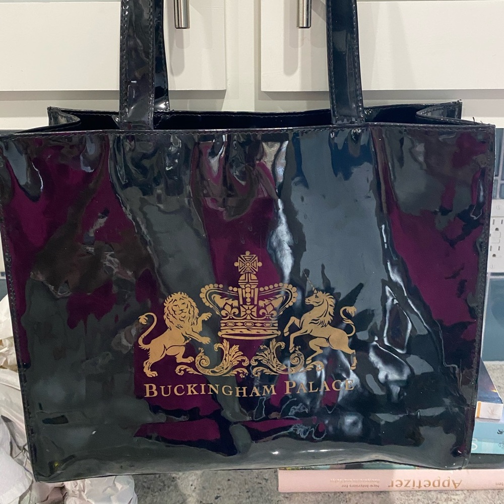 Black vinyl Buckingham Palace Tote